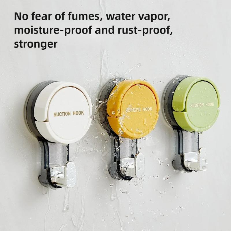 

Wall Mounted Vacuum Suction Cup Hook No-Drilling Key Towel Hanger Hook for Bathroom Kitchen Removable Storage Hook green