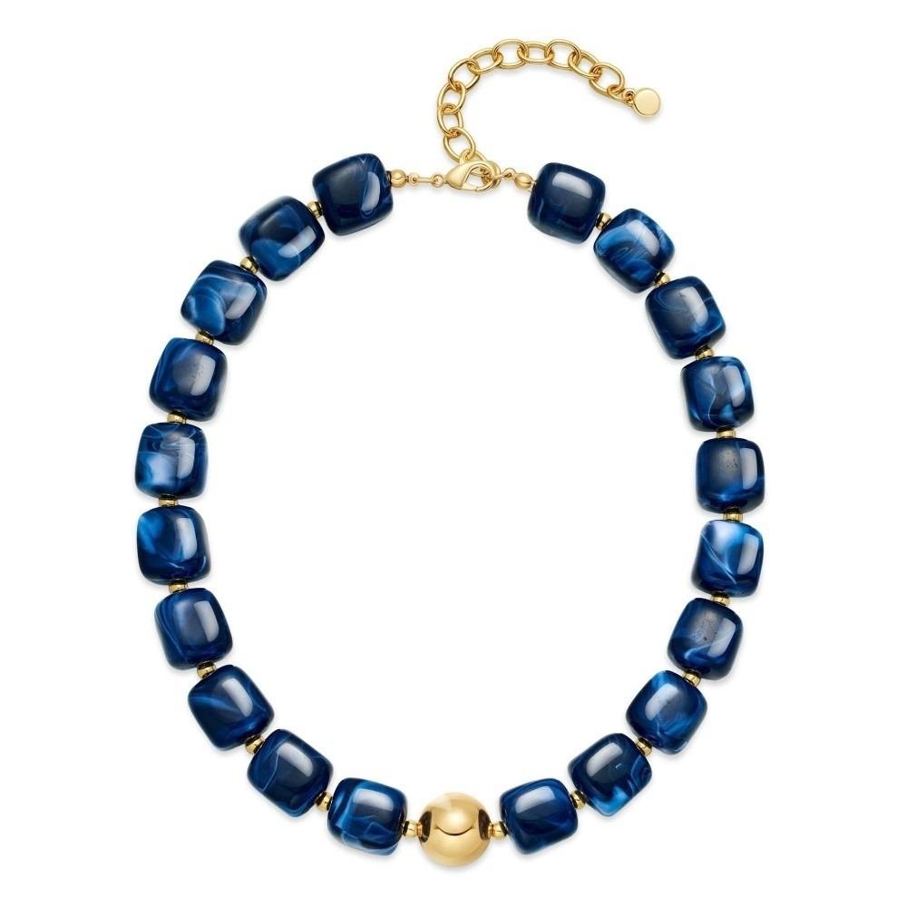 Acrylic Women Clavicle Chain Choker Sweater Chain Fashion Acrylic Necklace  Spring Summer темно-синий