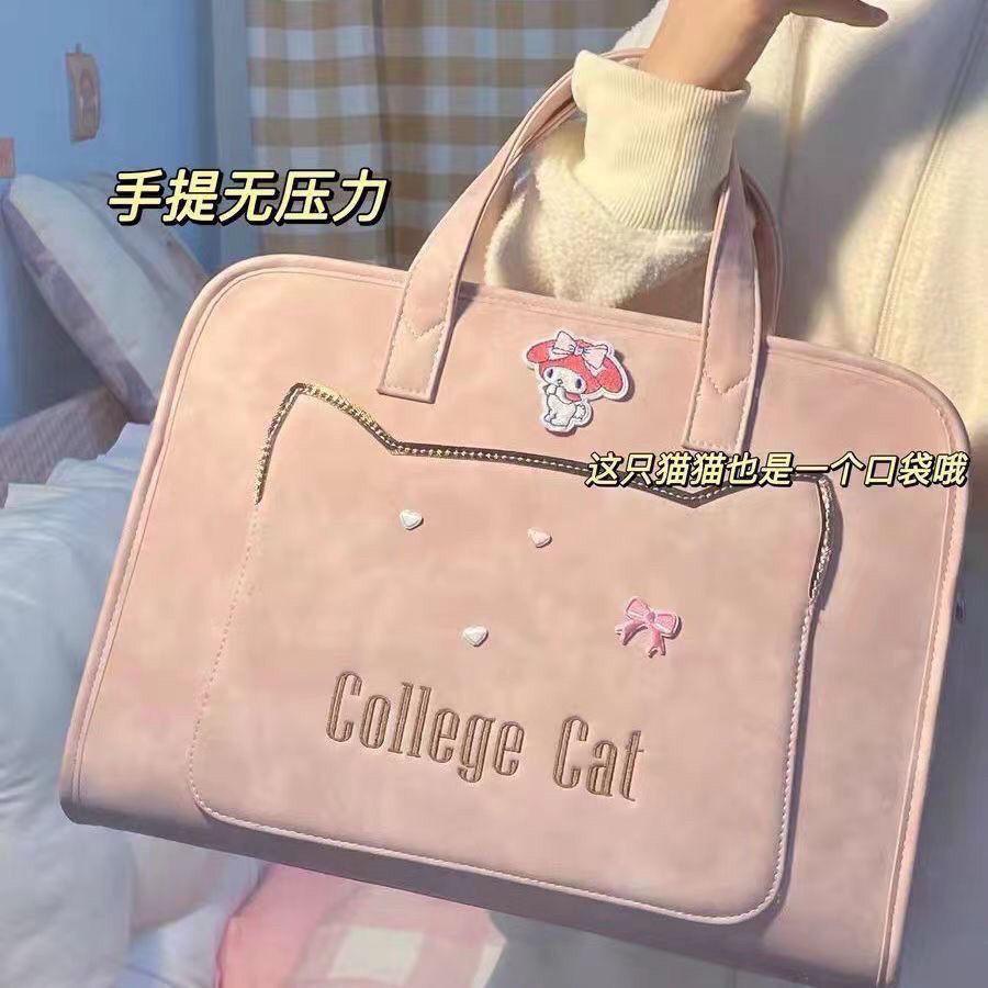 

Laptop bag for women is good-looking, suitable for Huawei 14 Apple Asus Lenovo Business Pass shoulder handbag. 10 inch bag plus crossbody belt розовый