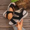 Fashion Women's Casual Sandals 2025 Summer Wedge Heels Designer Comfortable Thick-soled Sandals Vintage Open-toe Women's Beach Slippers
