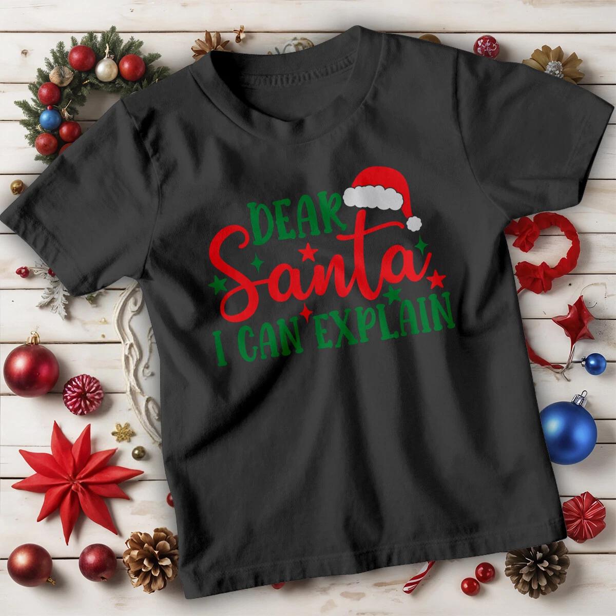 Boys and Girls Santa Christmas T-Shirt Tee for Kids 100