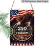 2D Flat 1pc Decorative 8*12 Inch Aluminium Metal Sign Plaque: USA 250th Anniversary Retro Art with Eagle, Flag & 1776-2026 Patriotic Design
