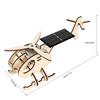Wooden Solar Energy Aircraft Educational Toy Crafts DIY Model Wonderful Kid Gift