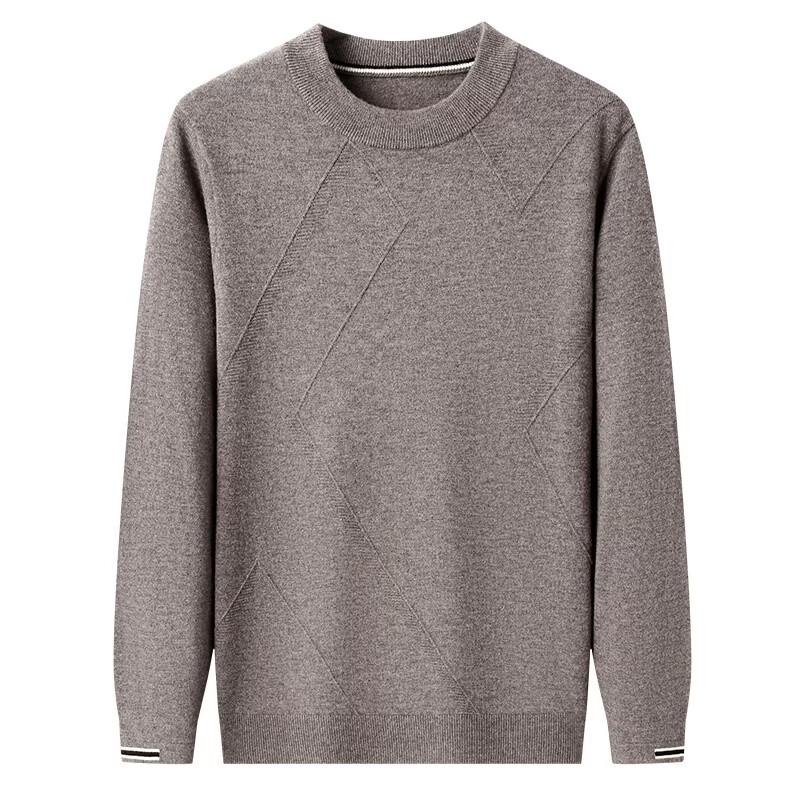 Yaloo Men's Premium Business Casual Mock Neck Cashmere Blend Sweater