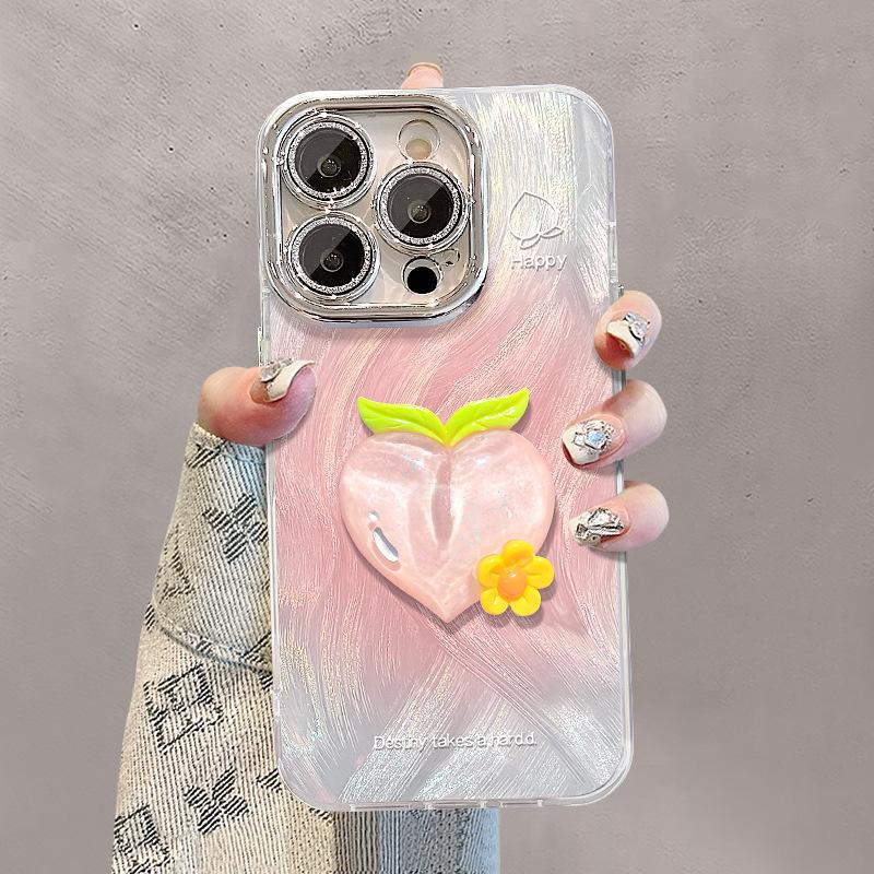 

Персиковый Ананас Кукла Применить Apple 16 Мобильный Чехол 13 Promax Перо Инс Стиль 15 Маленький Свежий 14/11 Redmi K40/K40 Pro