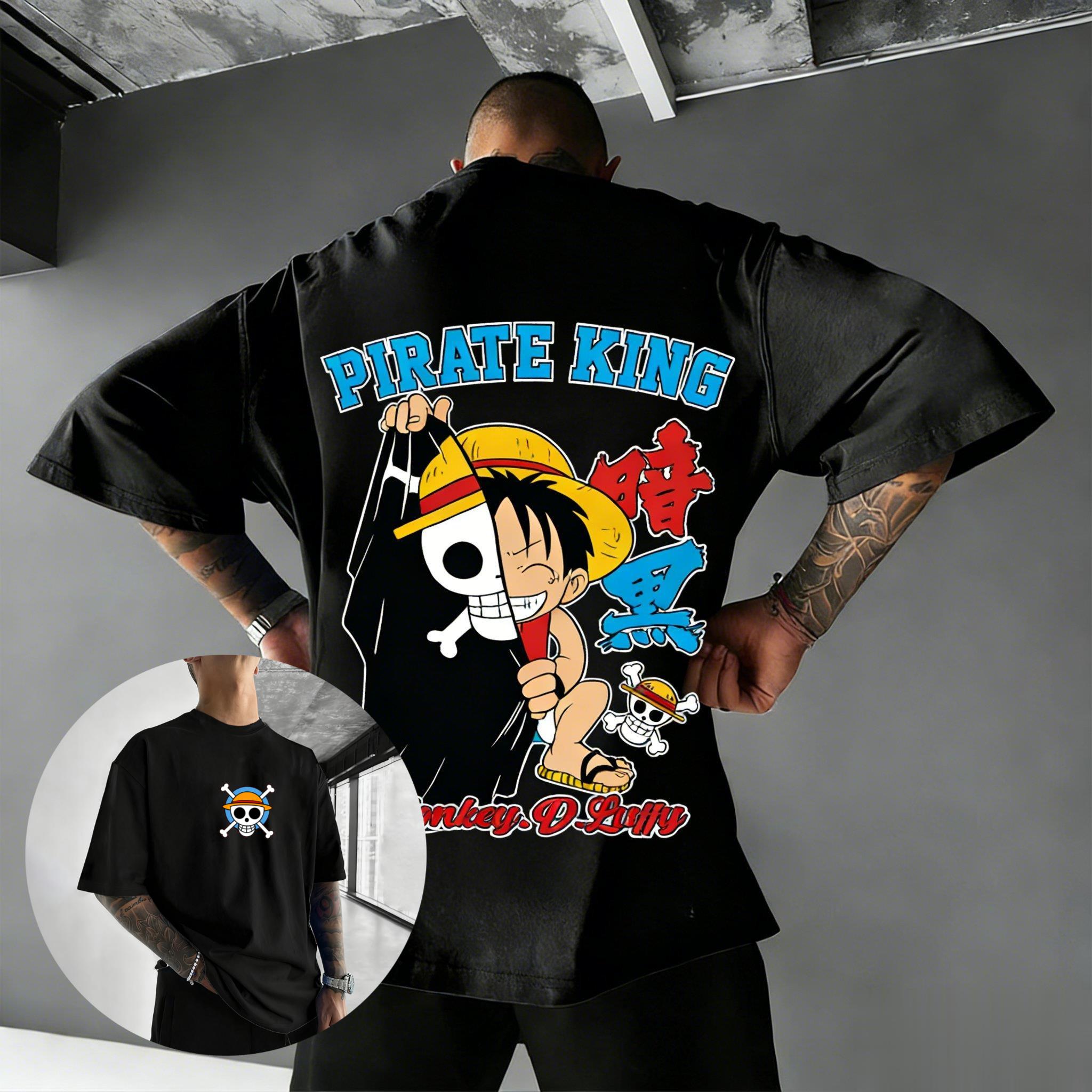 

Oversized Unisex One Piece Luffy Anime T Shirt Men Women Graphic Tee 2026 Summer Y2k Clothes Short Sleeve Streetwear Casual Tops S