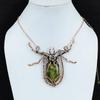 Unakite Necklace Copper Wire Wrapped Necklace Handmade Copper Jewelry Adjustable Chain Necklace Wire Wrap Gemstone Jewelry Gifts For Mother