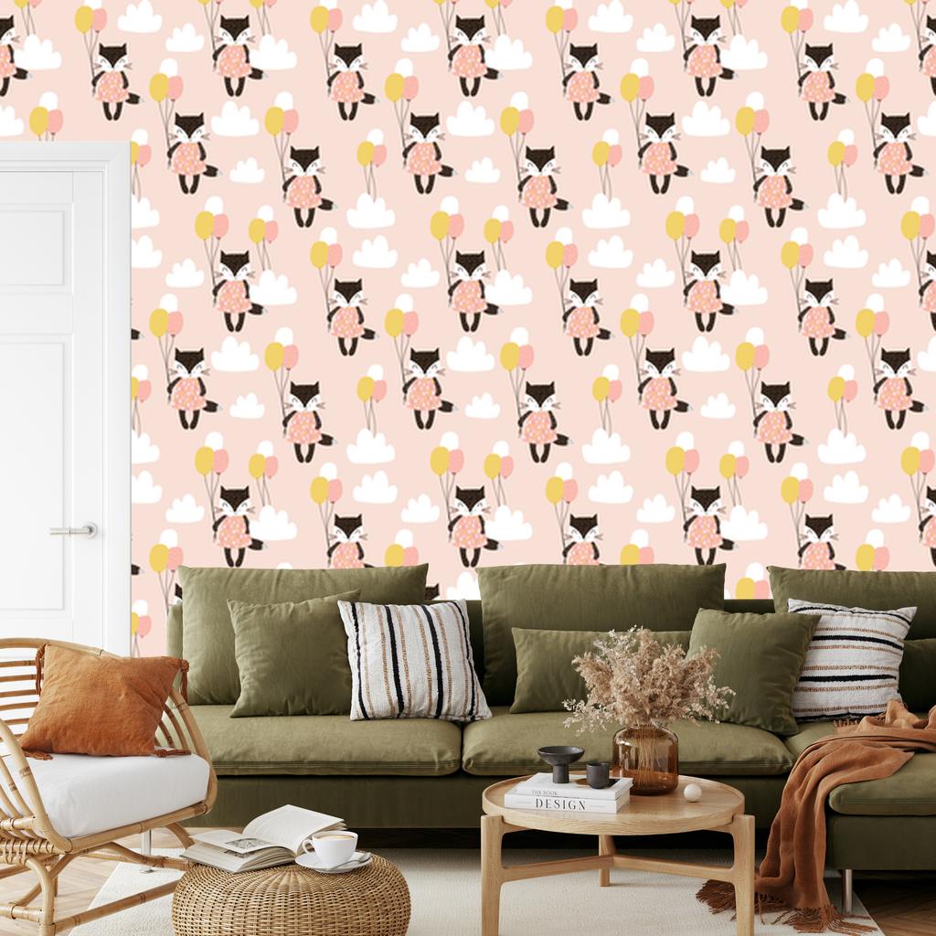 Kittens In the Clouds Wallpaper for Living Room and Bedroom 50x1000