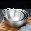 Gold/Silver Korean Style Mixing Bowl Smooth Edge Soup Bowl Food Container  Salad Serving