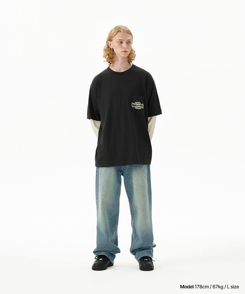 MAHAGRID Cross Logo Thermal Ls Tee Charcoal(Mg2Ffmt571A)