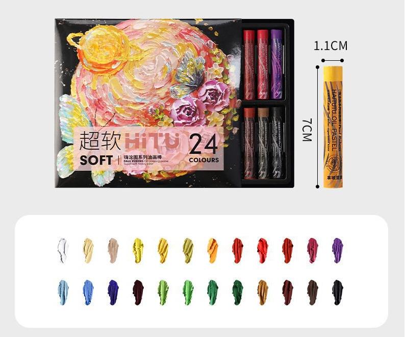

Rubens Super Soft Oil Painting Stick 24/36/48 Heavy Color Master Level Set Student Special Painting Graffiti Crayon Art Supplies