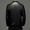 Men's Spring and Autumn Genuine Leather Jackets, Middle-aged Men's Casual Stand-up Collar Sheepskin Jackets, Dad Clothes