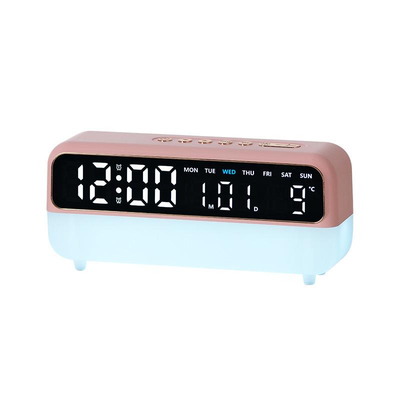 LED Digitaler Wecker Sprachsteuerung Temperatur Datum Wochentag Anzeige Timer Helligkeitseinstellung Elektronische Tischuhr Mit Umgebungslicht 12/24H