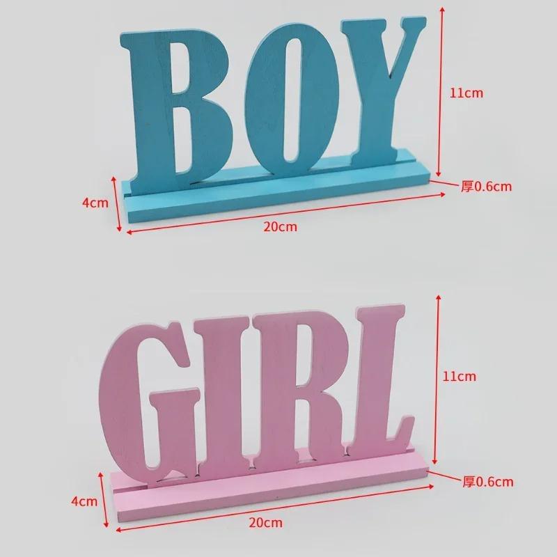 

2pcs Boy Girl Wooden Table Decorations,Gender Reveal Table Decorations Boy Girl Letter Table Signs with Bases Decorative