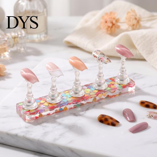 Magnetic Press-on Nail Stand False Holder with Glitter Base, for Painting Practice Base Beginner Nails Painting, Art & Display Fake