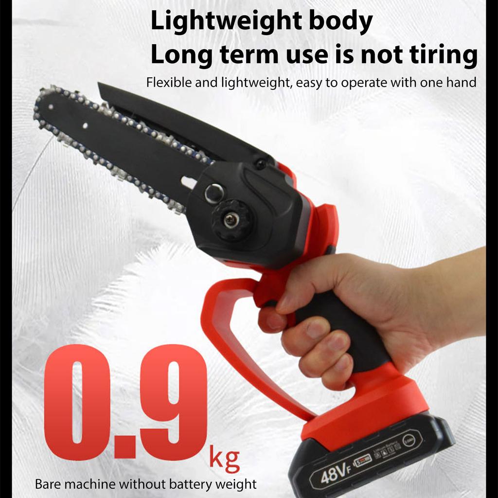 Aoresac Portable 6-inch Electric Chainsaw 550W Cordless Chainsaw with A Detachable 2000mAh Li Battery