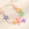 Ocean Necklace Colorful Starfish Seashell Multi Charm Silver Color Jewelry Mermaid Style Summer Beach Vacation Necklace Gift