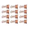 Clips Metal Hollow Long Tail Small Paper Clamps for Documents Tickets  Gold 12pcs