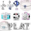 Voyage Avion Terre Perles Pendentif Charm Cuivre Convient Bracelet Original Bricolage Charms Bijoux Fins Accessoire Cadeau Fin