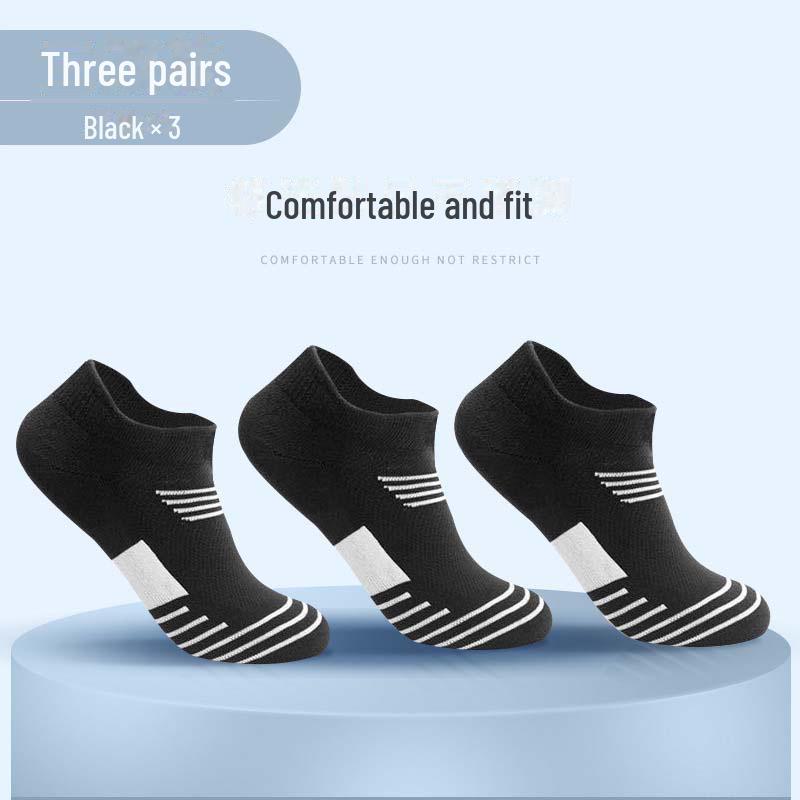 Men's Breathable Basketball Socks - Short Tube, Thin, Sweat-Absorbent, Deodorant - Perfect for Autumn/Winter Training and Running.