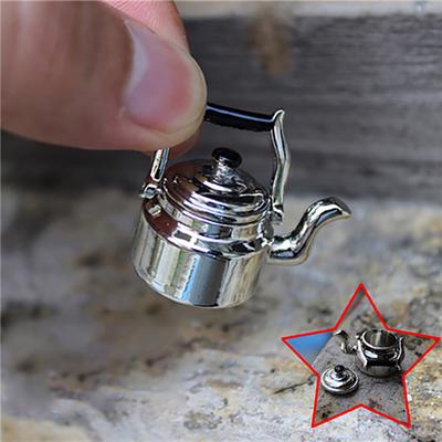 1 pezzo di casa delle bambole in miniatura in lega mini vecchio bollitore da cucina 1:12 1:6 giocattolo per bambini regalo