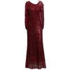 2025 High-End Zhilishishang Sequin Evening Gown: Elegant Long Dress for Banquet Hostess and Socialite