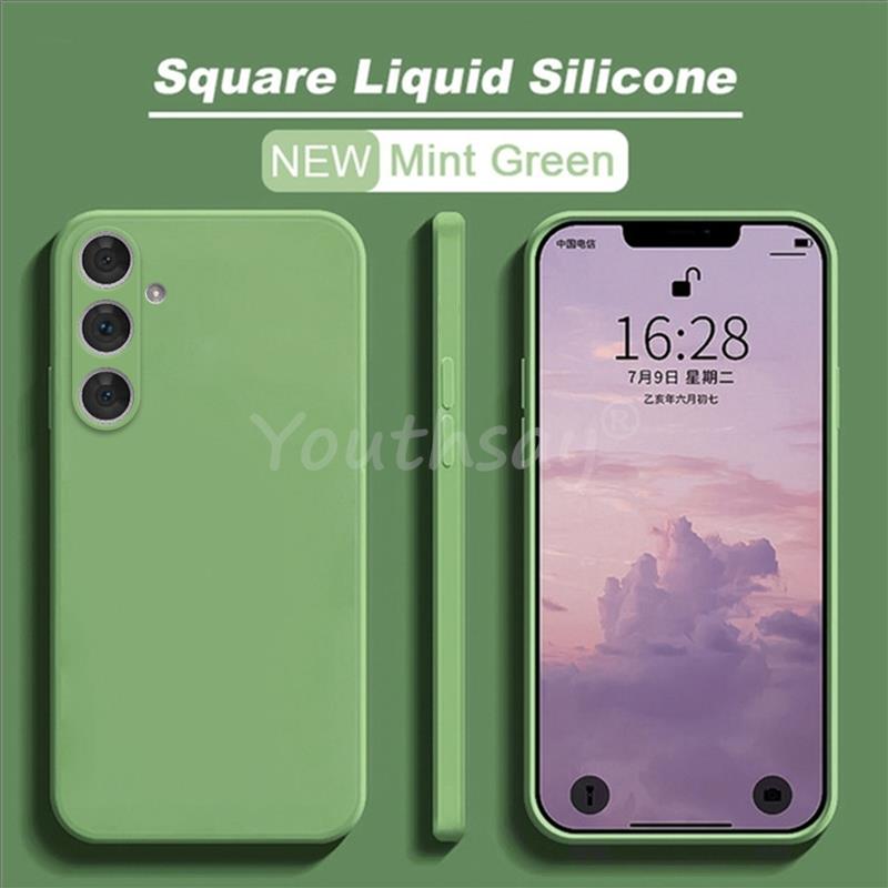 For Samsung Galaxy S23 FE Case Liquid Silicone Samsung S23 FE Cover Plain Rubber TPU Protector Phone Case S23 FE S22 S21 Cover