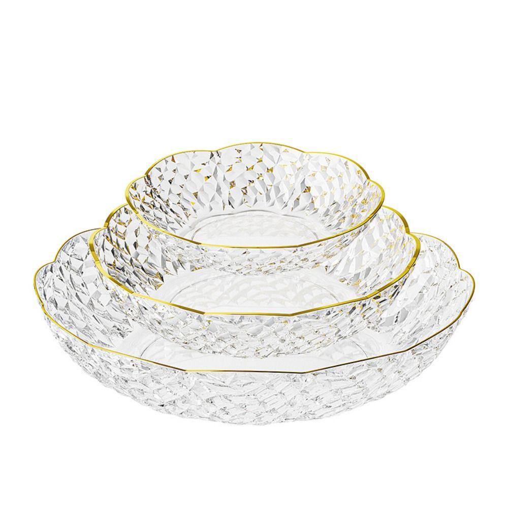 Blumenförmige Dessert-Salatschale Diamant Snackteller Exquisite Obstplatte Wohnzimmer