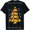 Tacos Christmas Tree Funny Xmas Foodie Mexican T Shirts Unisex Cotton Humor Streetwear Tee Shirt Short Sleeve Unisex Loose Clothing
