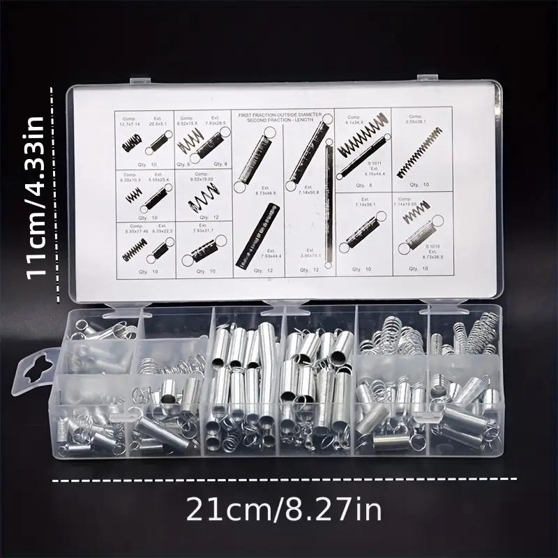 200Pcs/set 20 Sizes Spring Assortment Kit Galvanized Steel Compression Springs Mechanical Extension Springs Set for Home Repairs