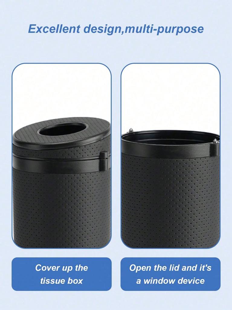 1Pc Car Tissue Box with Emergency Window Breaker – ABS Material, Universal for All Cars, SUVs and Trucks