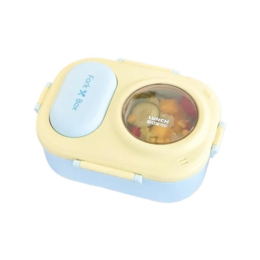 Cute Sealed Lunch Box with fork spoon Fresh Keeping Leak-proof 3 grids Lunch Box Bow Sweet Picnic Box Outdoor Activities жёлтый 940₽