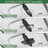 Magnetischer Leder-Sonnenbrillenhalter, Auto-Brillenclip für zwei Brillen, Brillenhalter-Clip für Auto-Sonnenblende, Geeignet für Brillen unterschiedlicher Größe -Y
