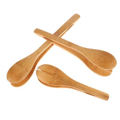 Bambus Lebensmittel BBQ Salat Toast Zange Kuchen Gebäck Tee Clip Klemme Nützliche Bambus Kochzange Brot Kuchen Clip Heimküchenwerkzeuge