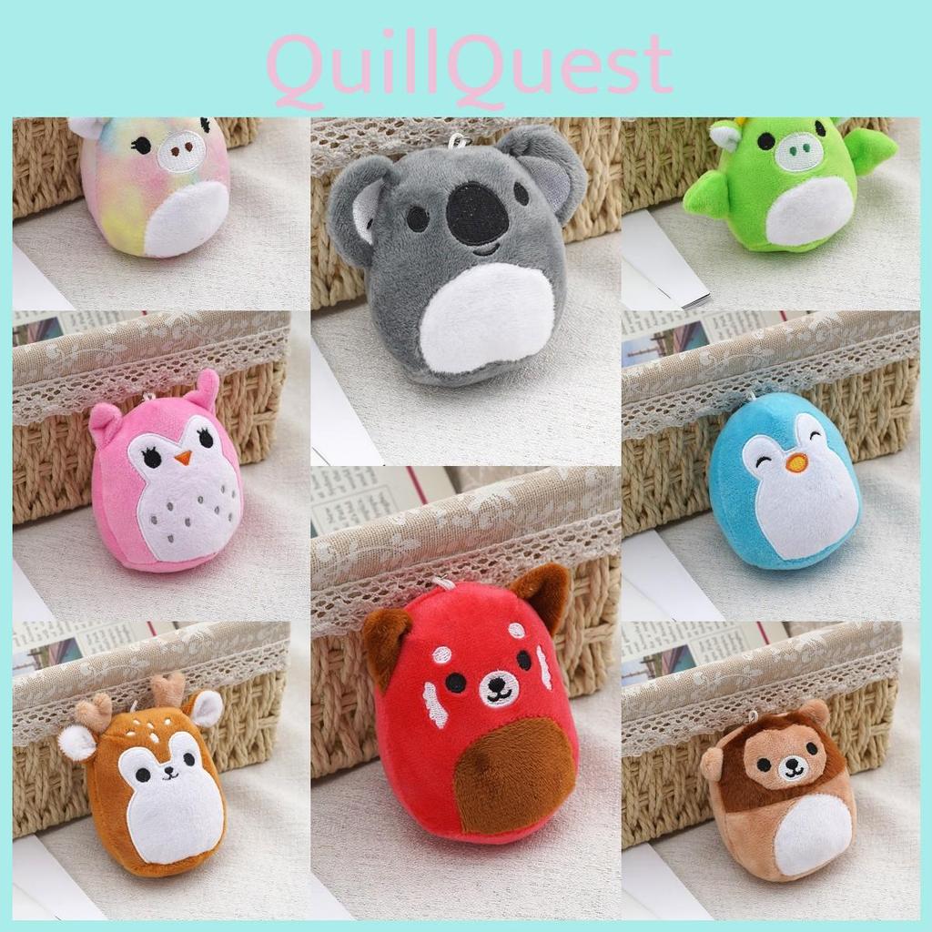 Squishallow Keychain Animal Koala Unicorn Bear Deer Stuffed Toy Gift Children