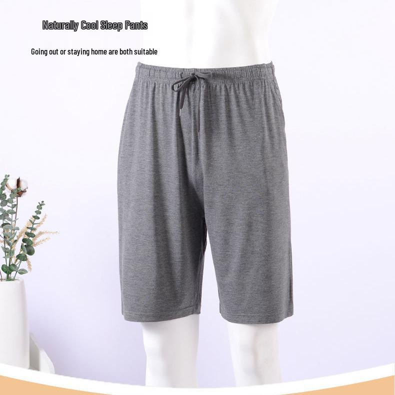 Herren Modal Sommer Freizeit Schlafshorts: Bequeme, leichte Freizeitstrickware für zu Hause.