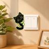 PVC Luminous Cat Wall Decals Self-Adhesive Cat Switch Stickers Glowing Cat Stickers  Living Room