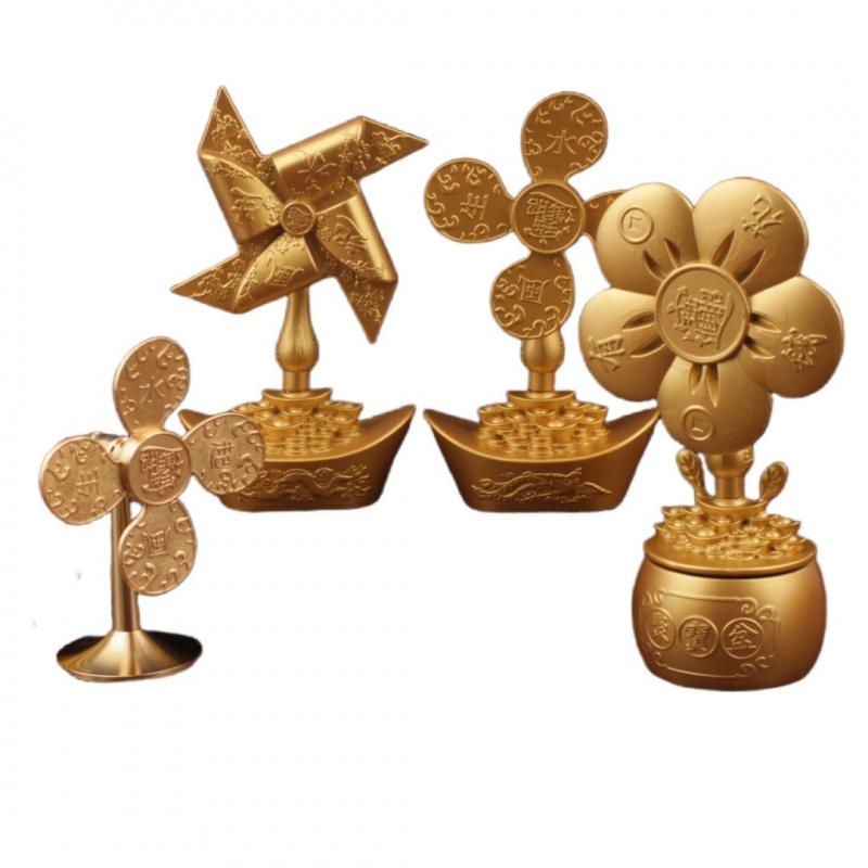Alloy Cornucopia Lucky Decoration Jinbao Amass Fortunes Metal Ornaments Windmill Turning