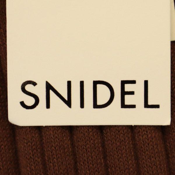 Unused SNIDEL Short Sleeve Knit Long Dress F Brown Women Used