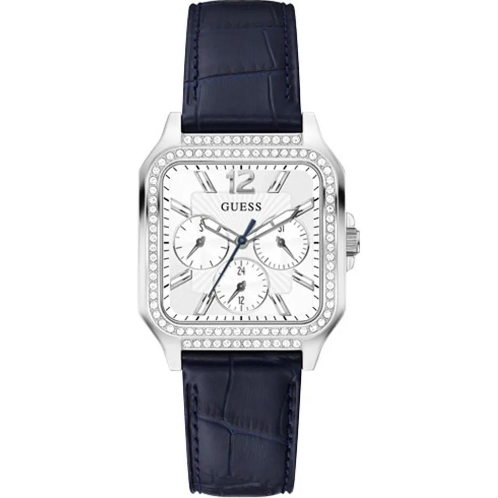 GUESS Deco Blue Leather Ladies Quartz GW0309L1 синий