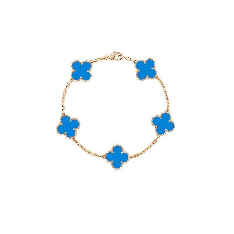 New Arrival Four-leaf Clover Bracelet Natural Mother-of-pearl Agate Accessible Luxury Women's Bracelet