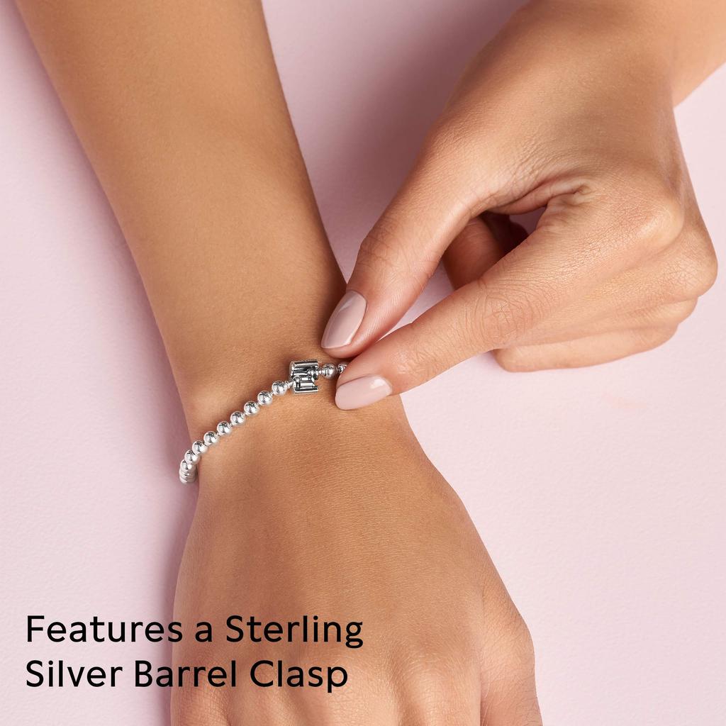 Pandora Moments Bead Clear Cubic Officially Imported & Pavé Bracelet, 19cm, (Sterling Silver, Zirconia) 598342CZ-19,
