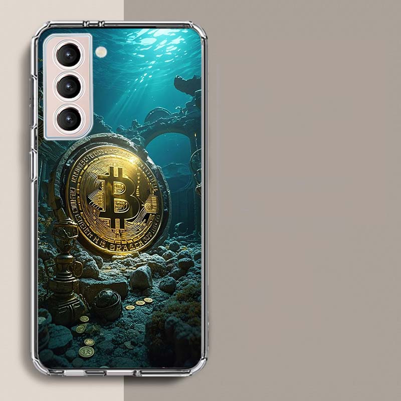 Bitcoin Money Phone Case For Samsung Galaxy S25 Edge S24 S23 FE S21 S20 S10 Plus S22 S26 Ultra Cover Clear Cases TPU Capa Shell