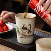 Ru Kiln Cute Cat Coke Cup Teacup Master Cup Ceramic Household High-End Personal Tea Cup Teacup