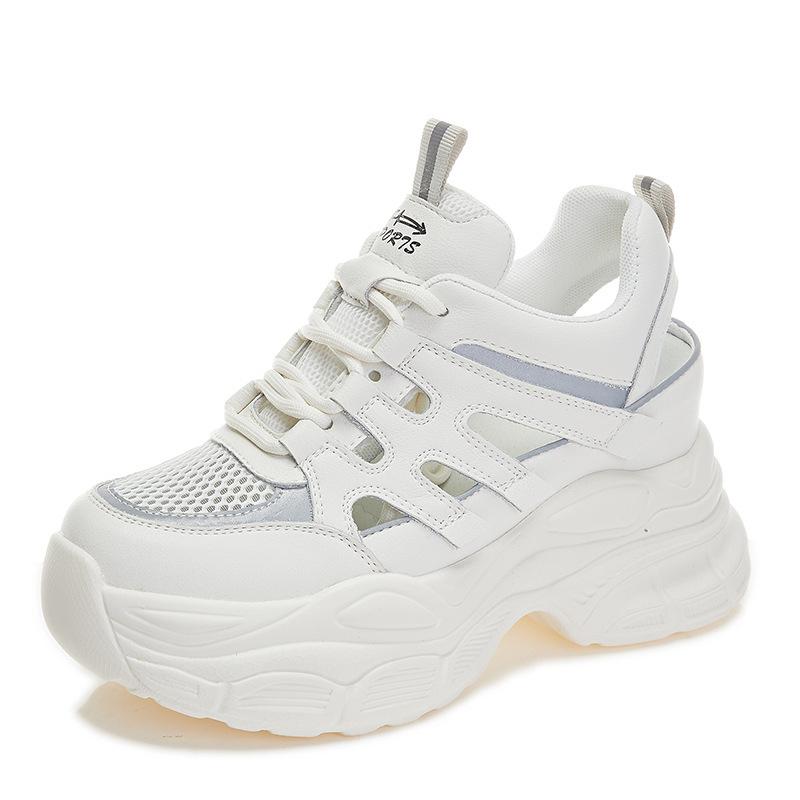 Inner Height Increase New Breathable Dad Shoes Platform Mesh Small Sports and Leisure Shoes
