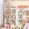 Doll Storage Box With Light Toys Organization Plush Toy Storage Tube Transparent Plastic Stuffed Storage Barrel Organizer Gifts