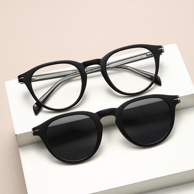 Brillen-Set Polarisierte Sonnenbrille Herren- und Damen-Bügelhalter Magnetische Brille Premium-Sonnenbrille mit Aufbewahrungstaschen-Set