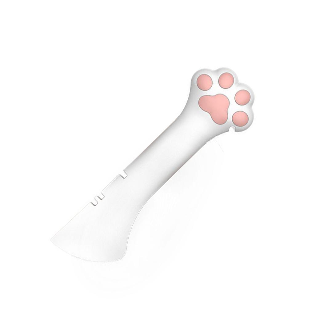 Cat Jar Opener Cat Paw Design Multifunction Pet Canned Spoon for Pet Food Can Supplies White