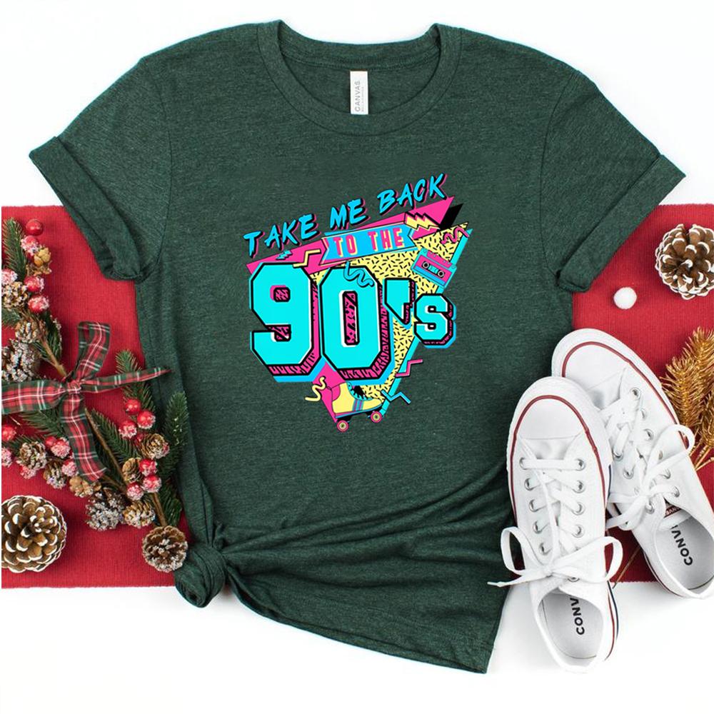 

Take Me Back To The 90s Shirt Retro Old Funny Day Shirts 1990 Y2k Aesthetic Clothes Old But Gold Days Tees Women Kawaii Tops S