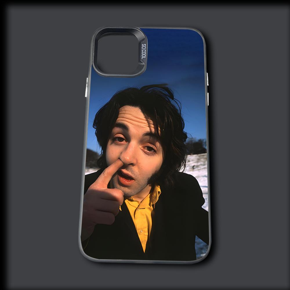 

Singer P-Paul M-McCartney Phone Case For iPhone 16,15,14,13,12,11,Mini,Pro,MAX Gray Drop Matte Shockproof Soft Cover iPhone14